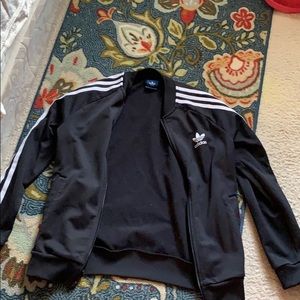 Black and white adidas jacket